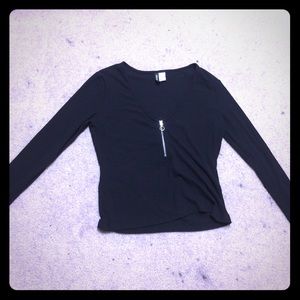 🍀4for20 v-neck zippered long sleeve